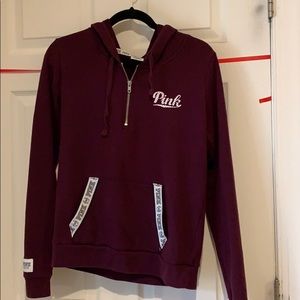 pink quarter zip